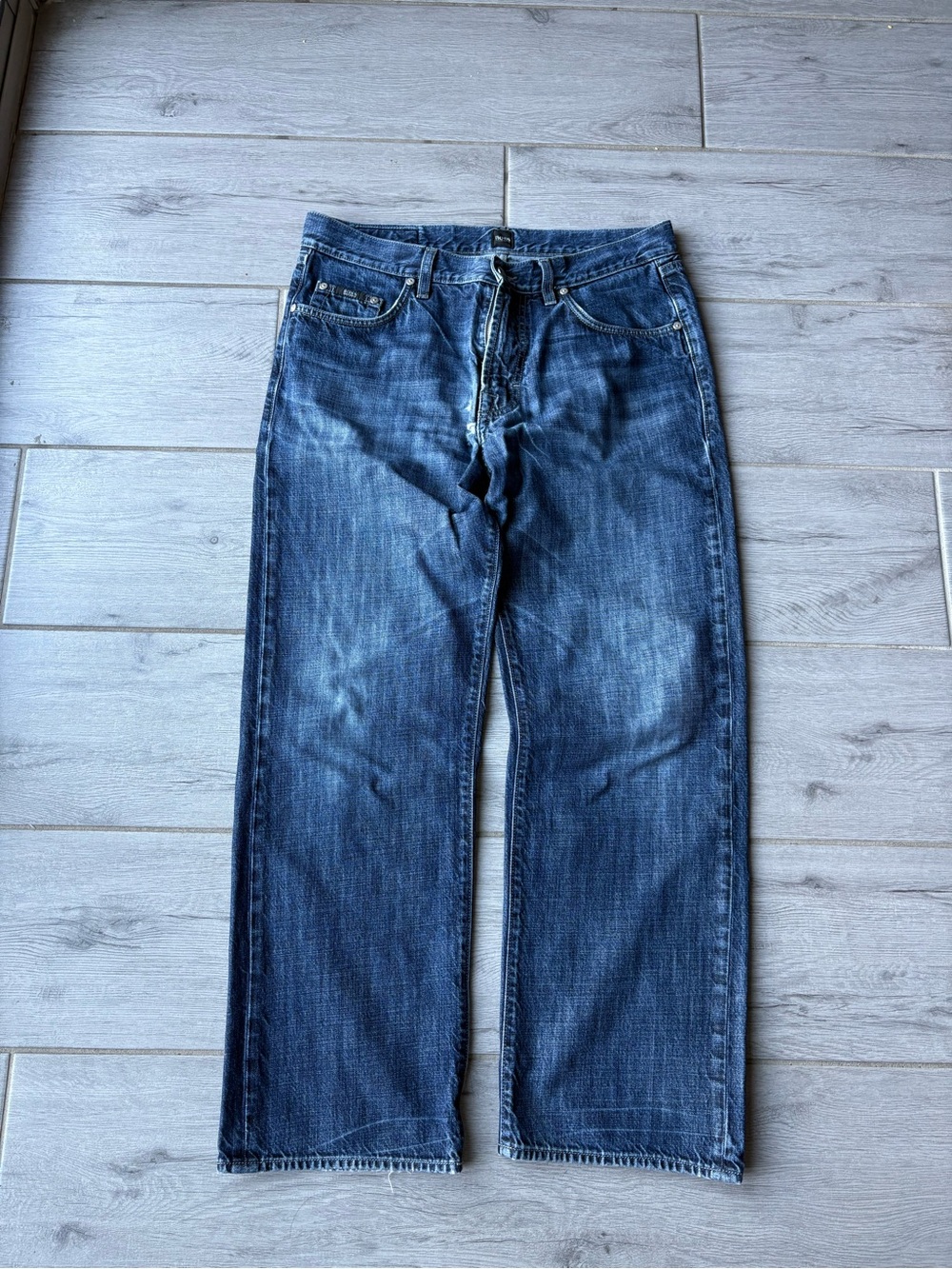 Y2K HUGO BOSS DENIM LOOSE FIT JEANS DARK WASH W33